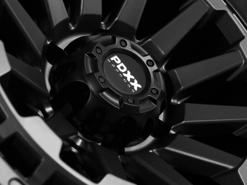 Load image into Gallery viewer, PDXX BEAST 17" 6X139.7 Satin Gunmetal w/Black Ring Wheels+Tyres