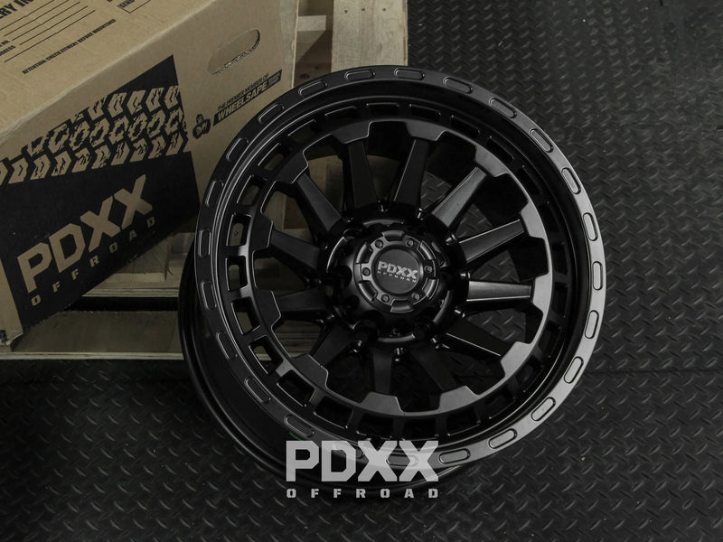Load image into Gallery viewer, PDXX BEAST 17" 6X139.7 Satin Black Wheels