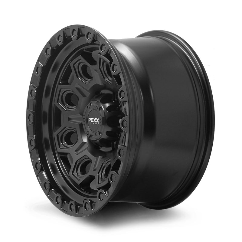 Load image into Gallery viewer, PDXX CONQUEST 17" 6X139.7 Satin Black Wheels
