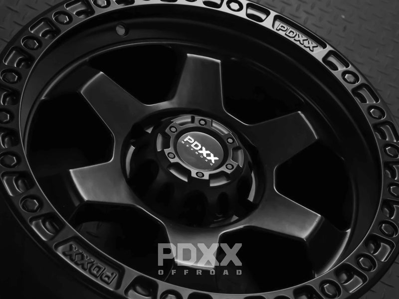 Load image into Gallery viewer, PDXX DOMINATOR 18" 6X139.7 Satin Black Wheels