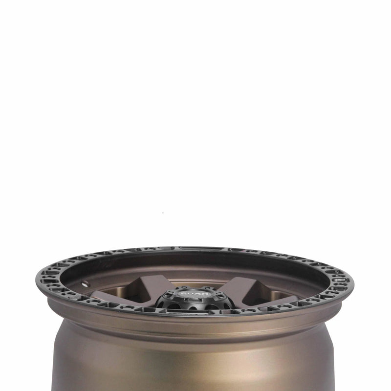 Load image into Gallery viewer, PDXX DOMINATOR 17" 6X139.7 Satin Bronze w/Black Ring Wheels