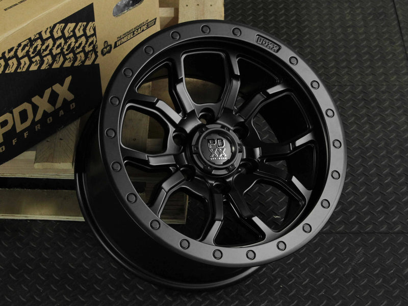 Load image into Gallery viewer, PDXX FURY 17" 6X114.3 Satin Black Wheels