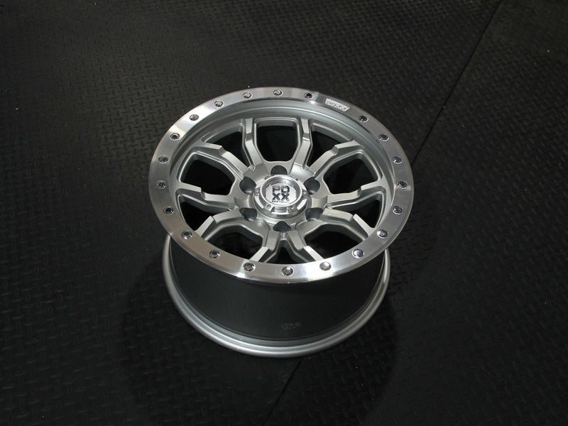 Load image into Gallery viewer, PDXX FURY 17" 6X139.7 Silver w/Machined Ring Wheels
