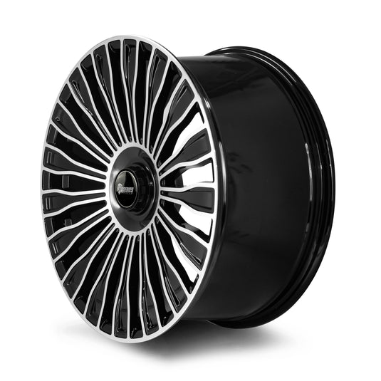 Rseries MC822 20" 5X112 Gloss Black Machined Face Wheels