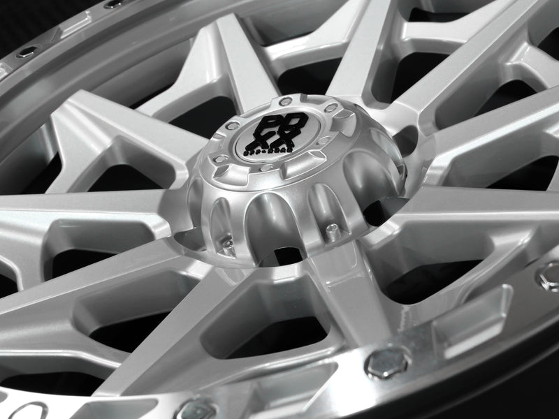 Load image into Gallery viewer, PDXX VIKING 18" 6X139.7 Silver w/Machined Ring Wheels