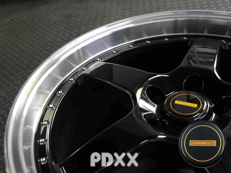 Load image into Gallery viewer, Rseries SVFR 20" 5X114.3 Gloss Black Machined Lip Wheels