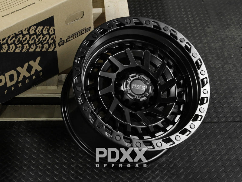 Load image into Gallery viewer, PDXX STIX 17" 6X139.7 Satin Black Wheels+Tyres