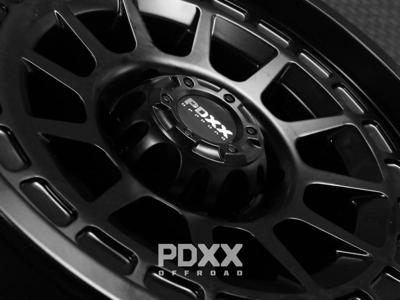 Load image into Gallery viewer, PDXX TAKEDOWN 18" 6X139.7 Satin Black Wheels