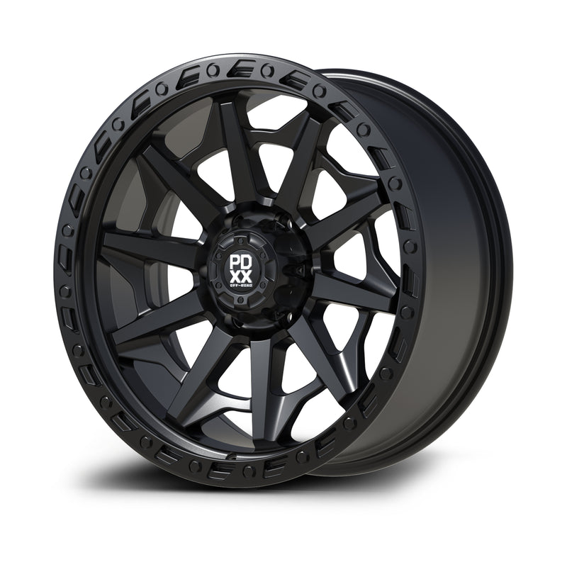 Load image into Gallery viewer, PDXX VIKING 18" 6X139.7 Satin Black Wheels