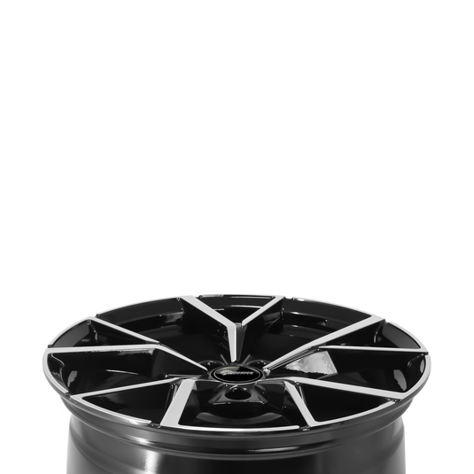 Rseries AV108 18" 5X112 Gloss Black Machined Face Wheels