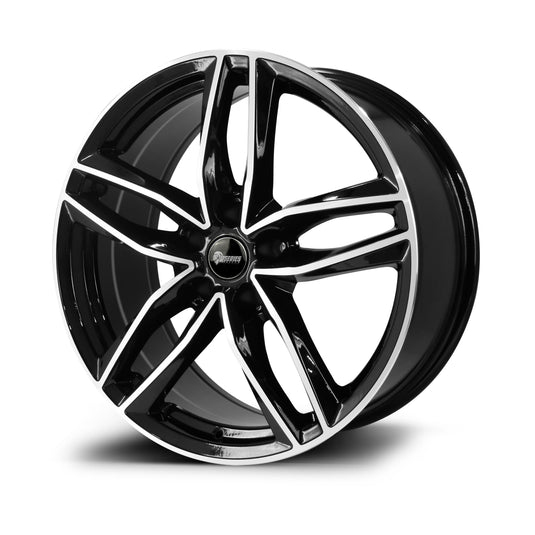 Rseries AV282 19" 5X112 Gloss Black Machined Face Wheels