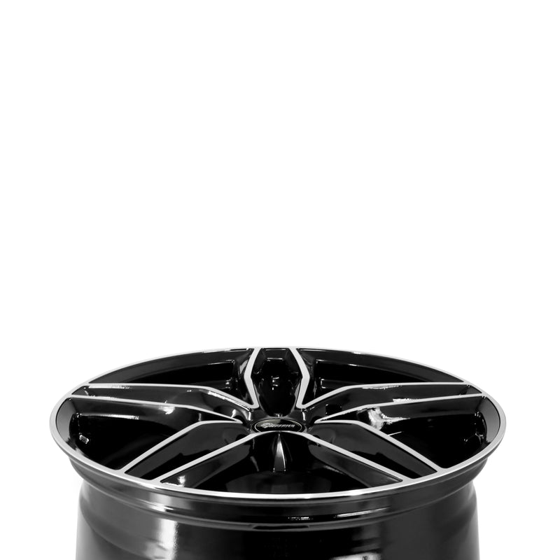 Load image into Gallery viewer, Rseries AV282 19&quot; 5X112 Gloss Black Machined Face Wheels
