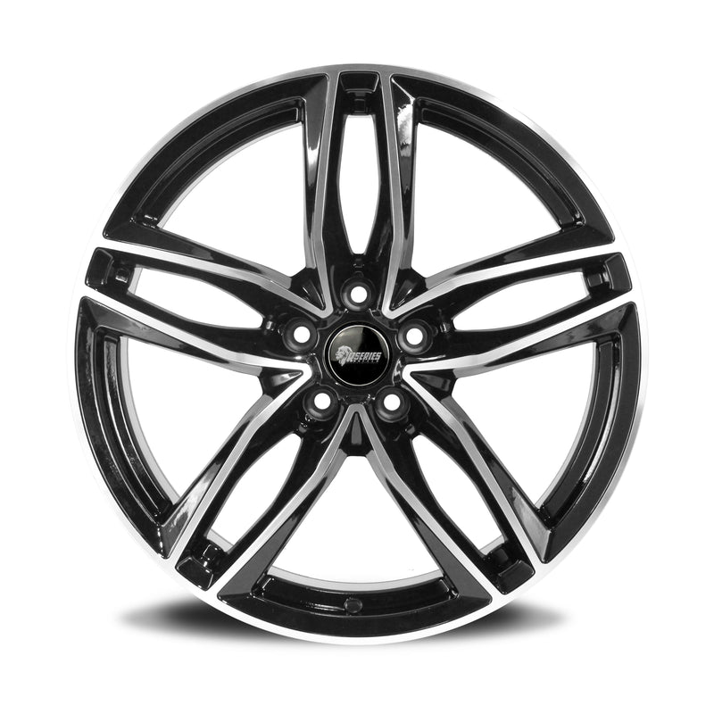 Load image into Gallery viewer, Rseries AV282 19&quot; 5X112 Gloss Black Machined Face Wheels
