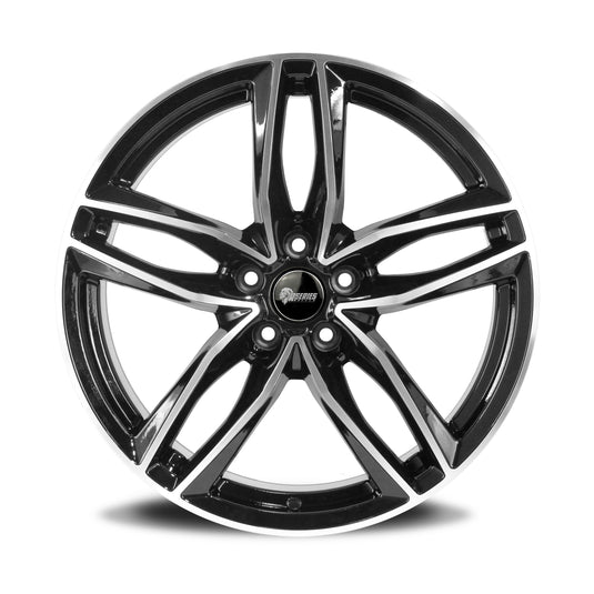 Rseries AV282 19" 5X112 Gloss Black Machined Face Wheels