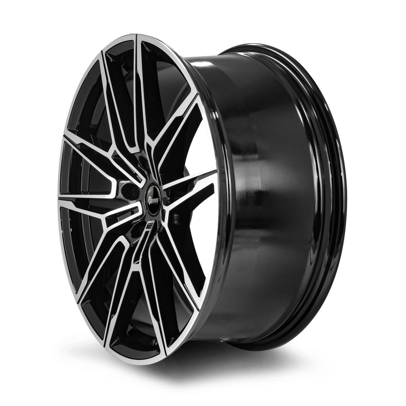 Load image into Gallery viewer, Rseries BM391 19&quot; 5X120 Gloss Black Machined Face Wheels
