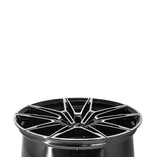 Rseries BM391 19" 5X112 Gloss Black Machined Face Wheels