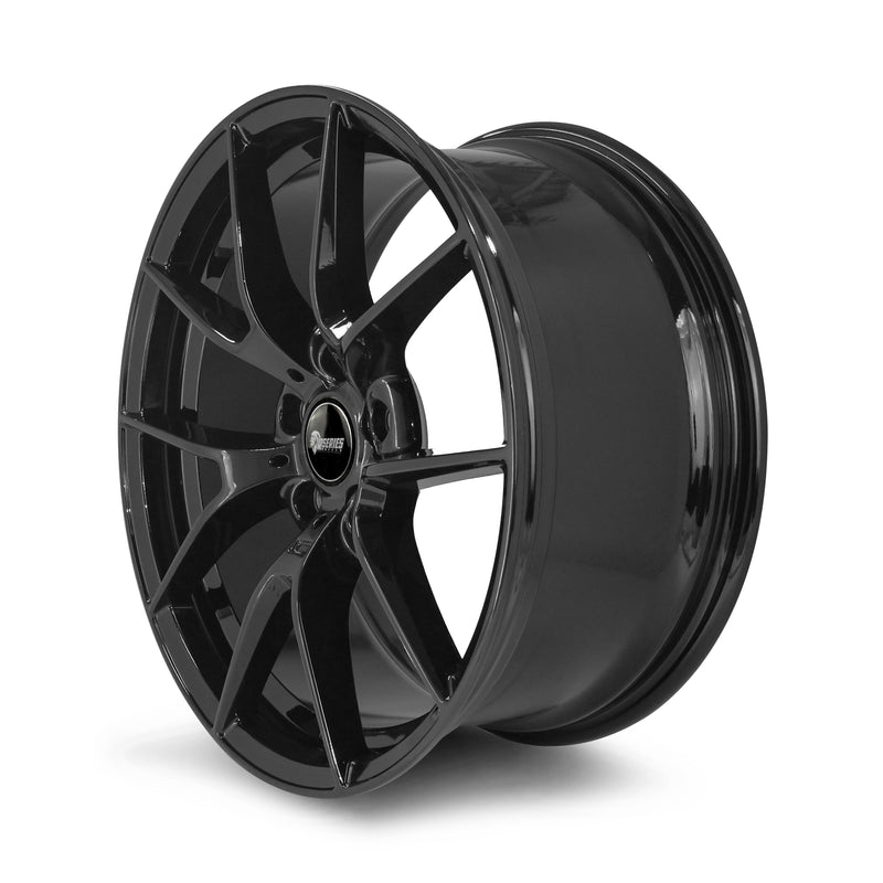 Load image into Gallery viewer, Rseries BM358 19&quot; 5X112 Gloss Black Wheels
