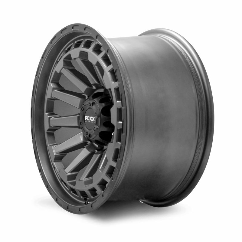 Load image into Gallery viewer, PDXX BEAST 17&quot; 6X139.7 Satin Gunmetal w/Black Ring Wheels+Tyres
