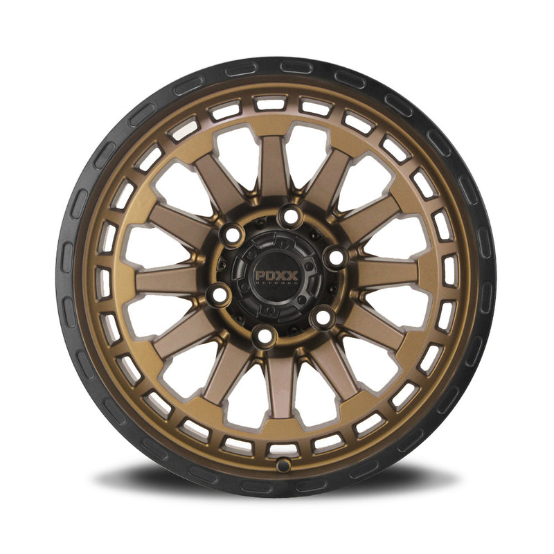 Load image into Gallery viewer, PDXX BEAST 17&quot; 6X139.7 Satin Bronze w/Black Ring Wheels+Tyres
