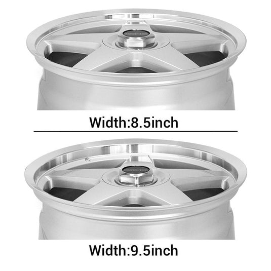 Rseries CANNON  20" 5X120  Silver Machined Lip  Wheels