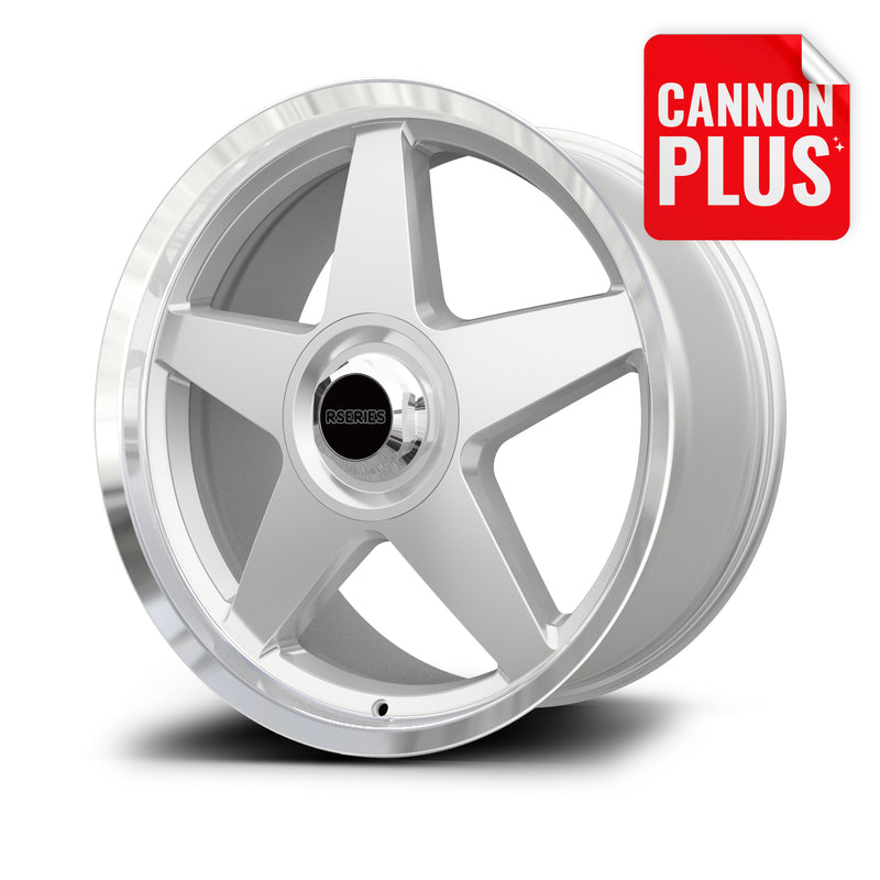 Load image into Gallery viewer, Rseries CANNON PLUS  20&quot; 5X120  Silver Machined Lip  Wheels
