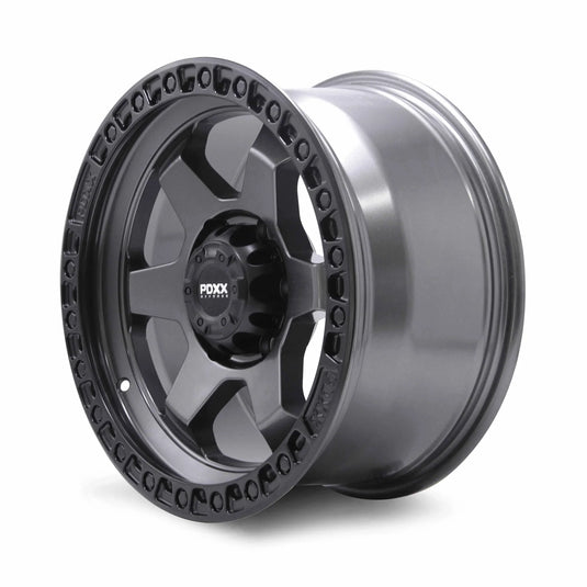 PDXX DOMINATOR 17" 6X139.7 Gunmetal w/Black Ring Wheels+Tyres