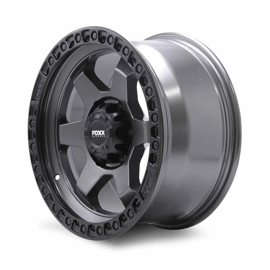 PDXX DOMINATOR 18" 6X139.7 Gunmetal w/Black Ring Wheels+Tyres