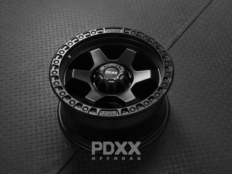 Load image into Gallery viewer, PDXX DOMINATOR 17&quot; 6X139.7 Satin Black Wheels
