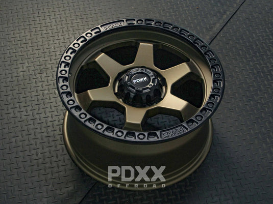 PDXX DOMINATOR 18" 6X139.7 Satin Bronze w/Black Ring Wheels