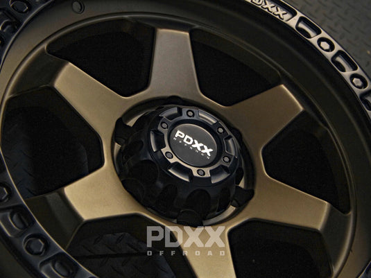 PDXX DOMINATOR 18" 6X139.7 Satin Bronze w/Black Ring Wheels