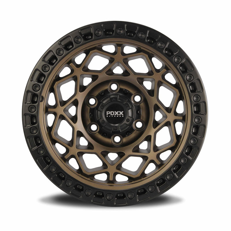 Load image into Gallery viewer, PDXX ENFORCER 17&quot; 6X139.7 Satin Bronze w/Black Ring Wheels+Tyres
