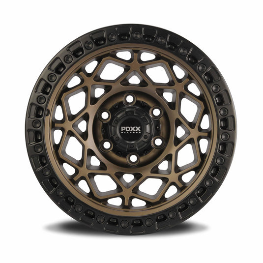 PDXX ENFORCER 17" 6X139.7 Satin Bronze w/Black Ring Wheels+Tyres