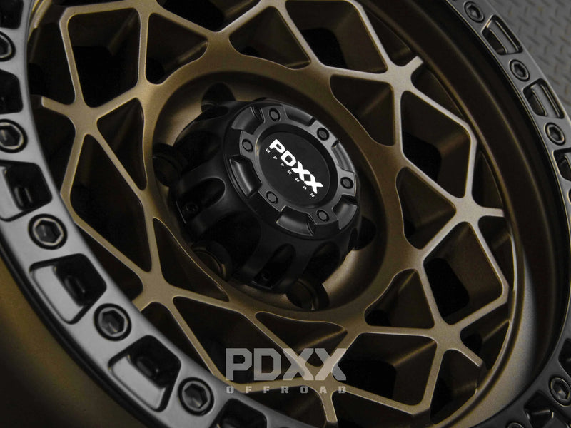 Load image into Gallery viewer, PDXX ENFORCER 17&quot; 6X139.7 Satin Bronze w/Black Ring Wheels+Tyres
