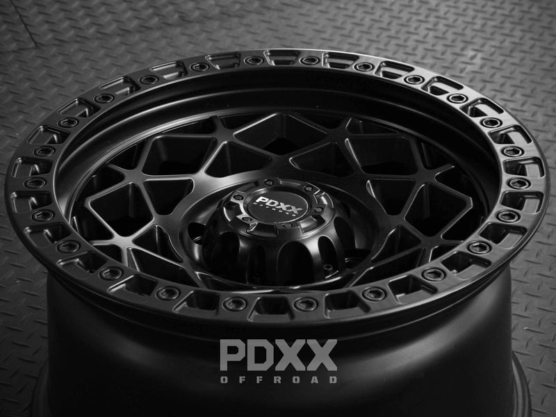 Load image into Gallery viewer, PDXX ENFORCER 17&quot; 6X139.7 Satin Black Wheels
