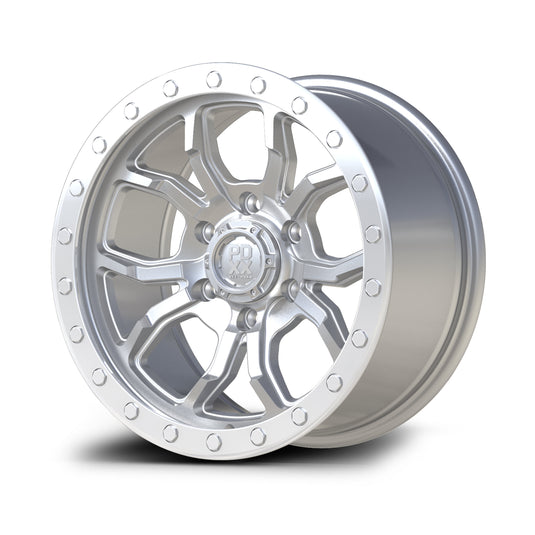 PDXX FURY 17" 6X139.7 Silver w/Machined Ring Wheels