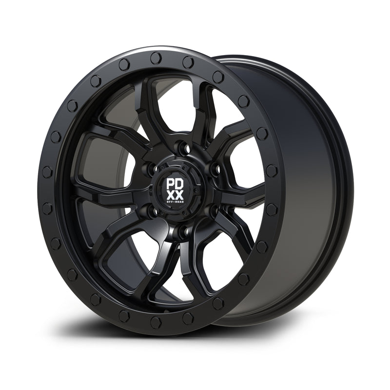 Load image into Gallery viewer, PDXX FURY 17&quot; 6X114.3 Satin Black Wheels
