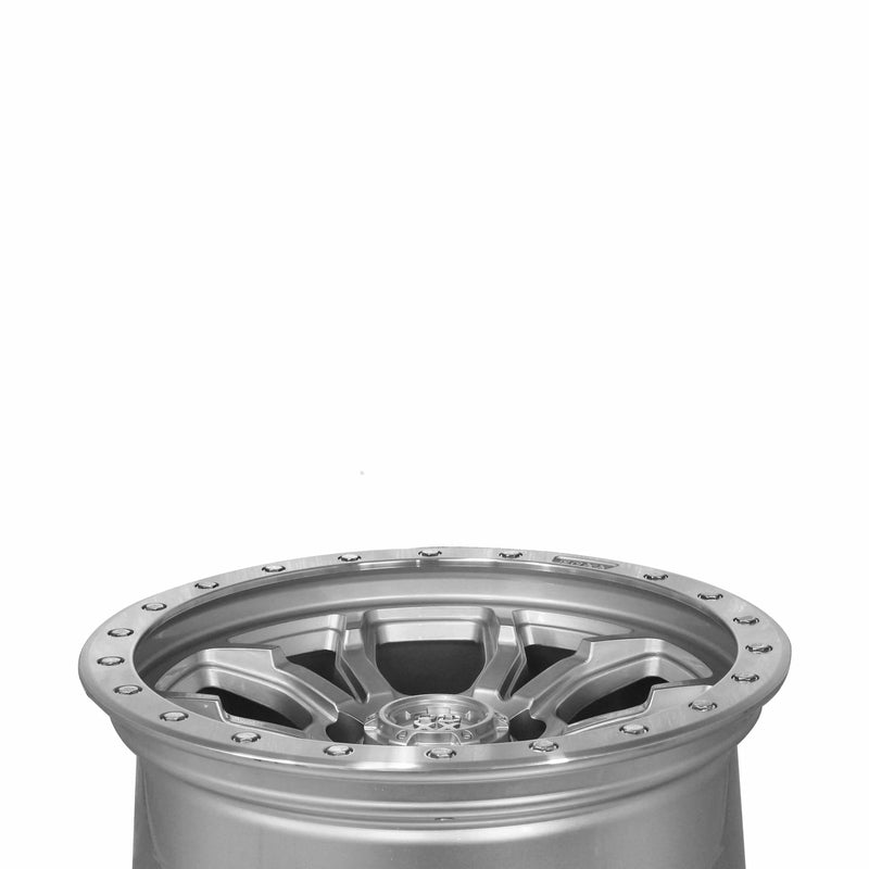 Load image into Gallery viewer, PDXX FURY 17&quot; 6X139.7 Silver w/Machined Ring Wheels+Tyres
