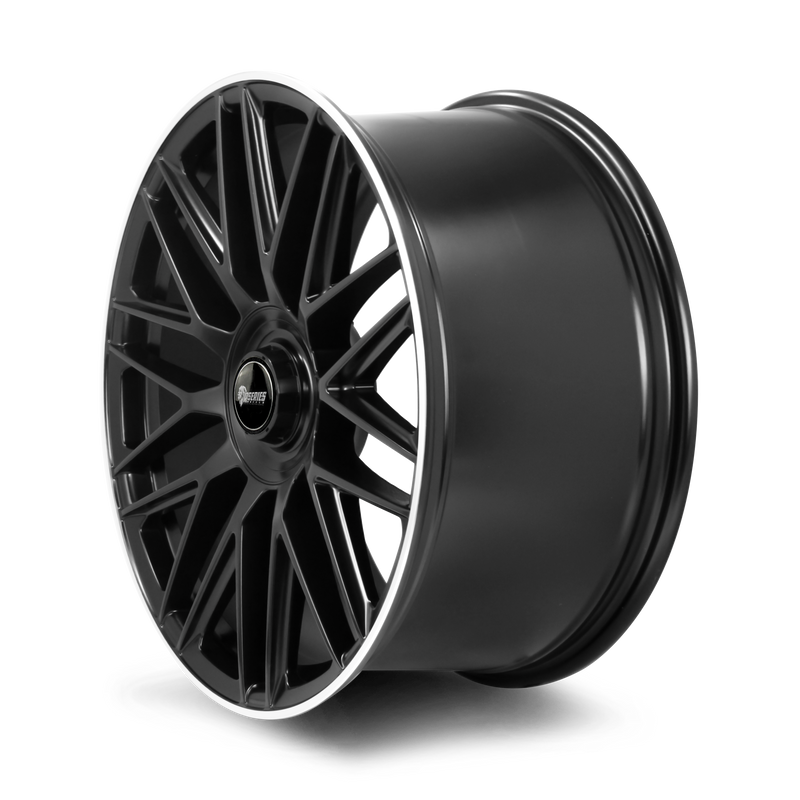 Load image into Gallery viewer, Rseries MC173 20&quot; 5X112 Satin Black Machined Lip Wheels
