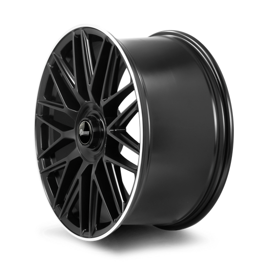 Rseries MC173 20" 5X112 Satin Black Machined Lip Wheels