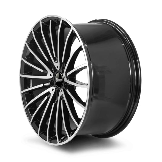 Rseries MC177 19" 5X112 Gloss Black Machined Face Wheels