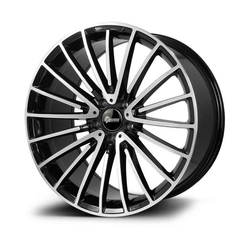 Load image into Gallery viewer, Rseries MC177 19&quot; 5X112 Gloss Black Machined Face Wheels
