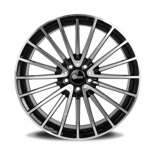 Rseries MC177 19" 5X112 Gloss Black Machined Face Wheels