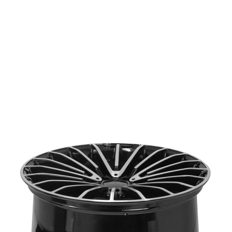 Load image into Gallery viewer, Rseries MC177 20&quot; 5X112 Gloss Black Machined Face Wheels
