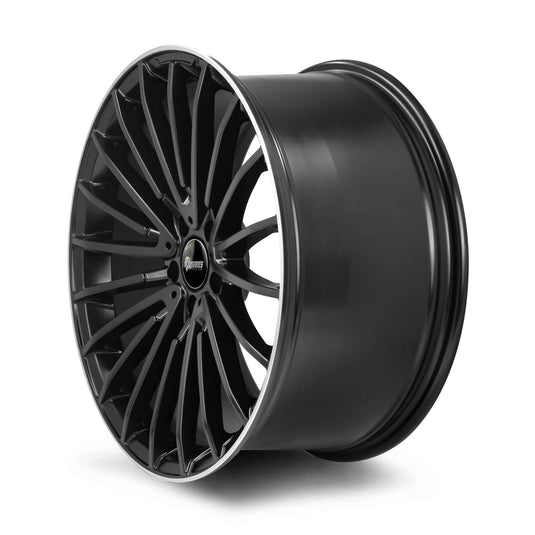 Rseries MC177 20" 5X112 Satin Black Machined Lip Wheels