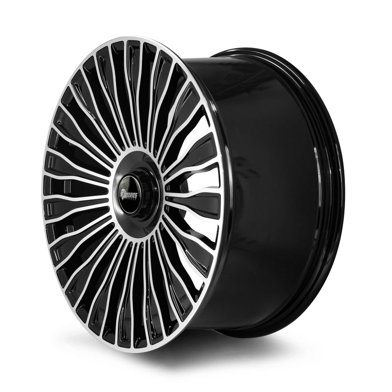 Load image into Gallery viewer, Rseries MC822 20&quot; 5X112 Gloss Black Machined Face Wheels
