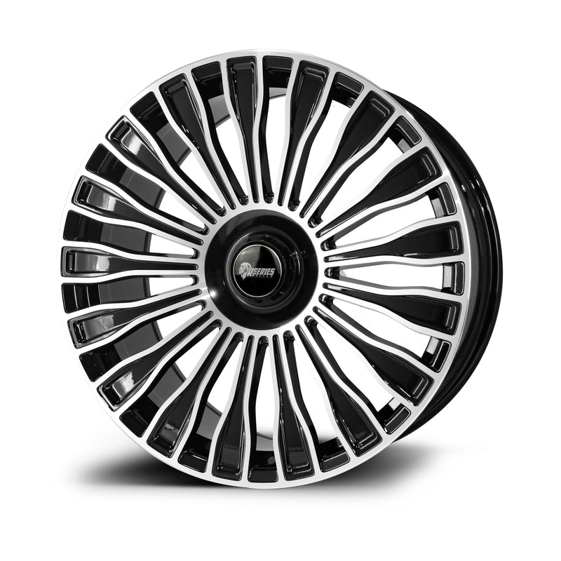 Load image into Gallery viewer, Rseries MC822 20&quot; 5X112 Gloss Black Machined Face Wheels
