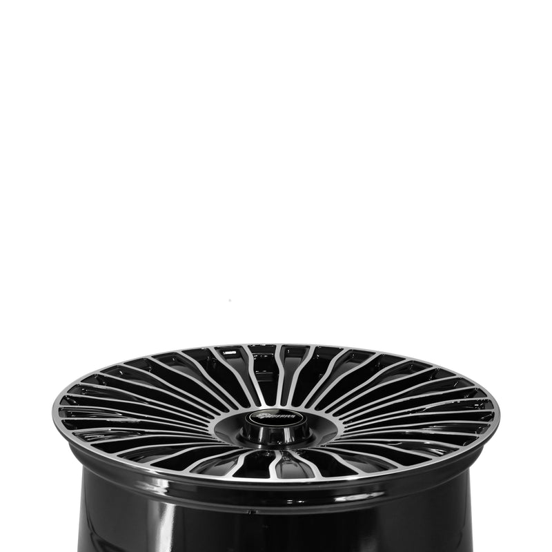 Load image into Gallery viewer, Rseries MC822 20&quot; 5X112 Gloss Black Machined Face Wheels
