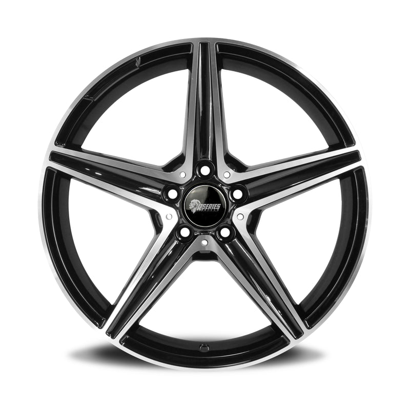 Load image into Gallery viewer, Rseries MC825 19&quot; 5X112 Gloss Black Machined Face Wheels
