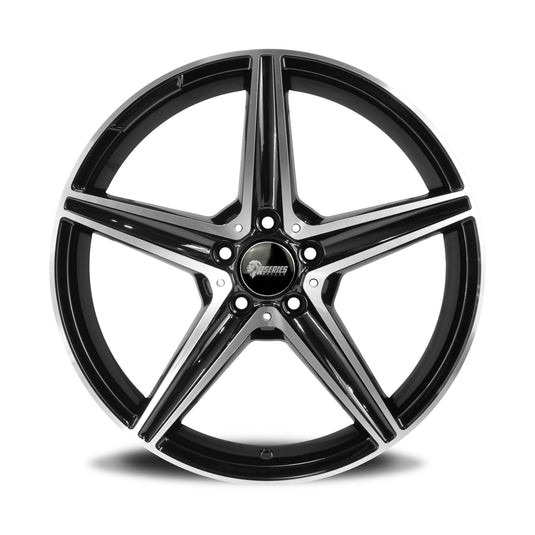 Rseries MC825 19" 5X112 Gloss Black Machined Face Wheels