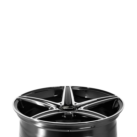 Rseries MC825 19" 5X112 Gloss Black Machined Face Wheels